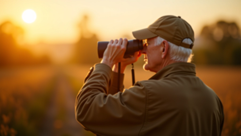 Vogelspotter met verrekijker
